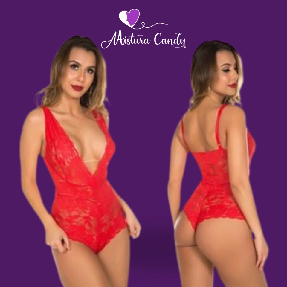 Body Vermelho Renda - 1