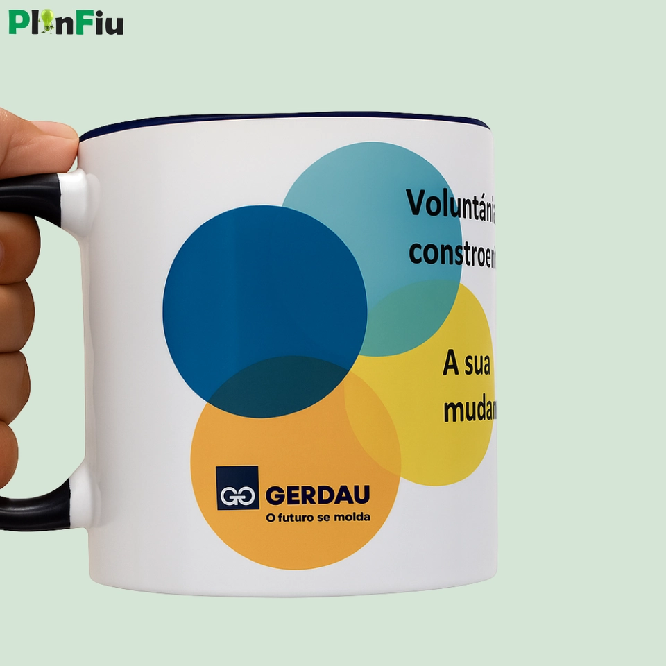 Caneca Personalizada com alça e interior Preto