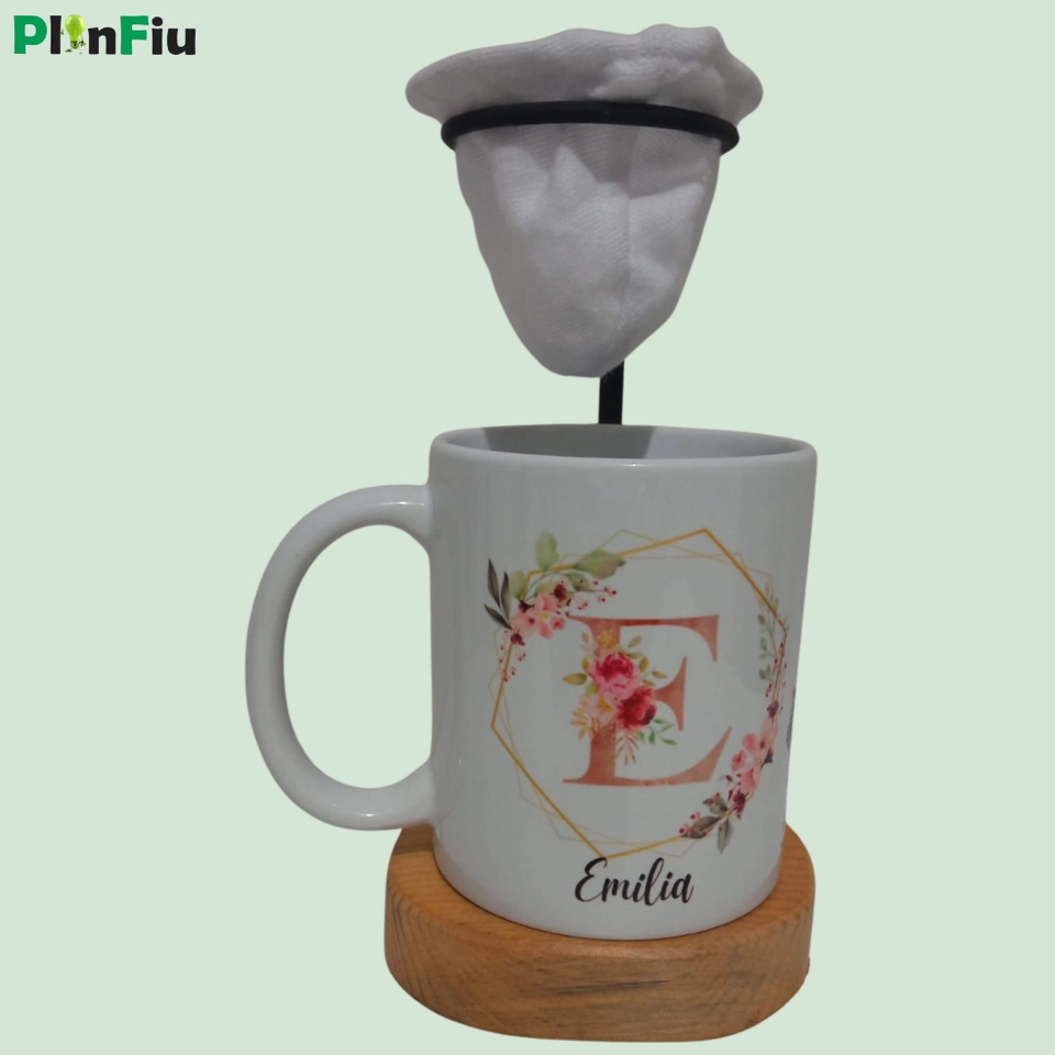 Caneca personalizada  + mini coador - Gostos e Preferências  - 2
