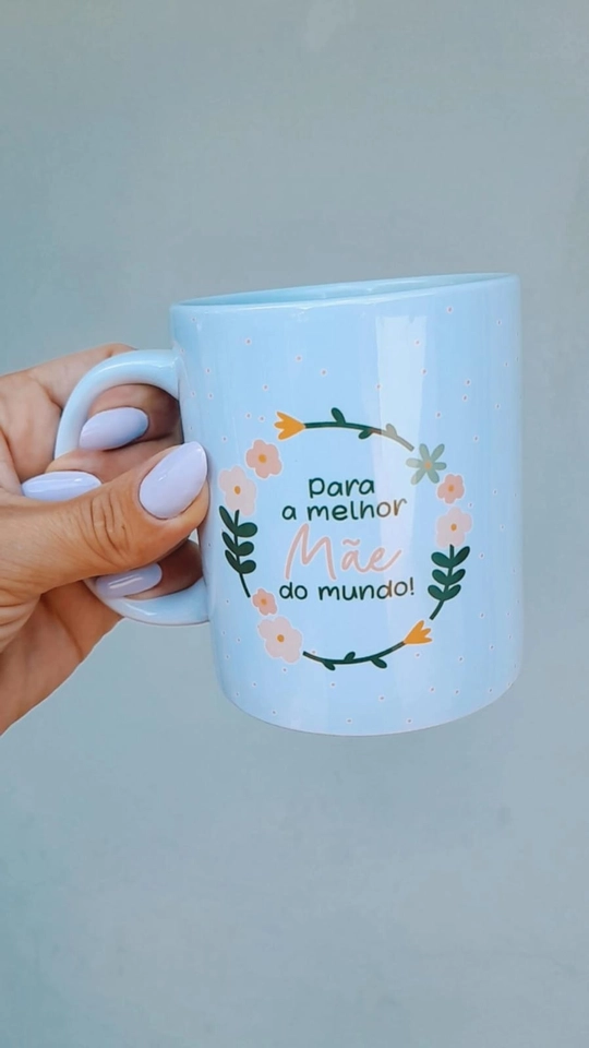 Caneca de porcelana Branca dia das mães  - 2