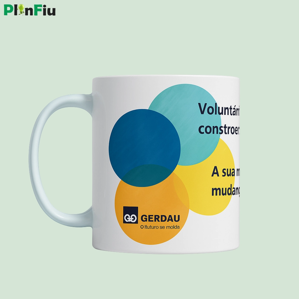 Caneca Personalizada com alça e interior Azul - 2