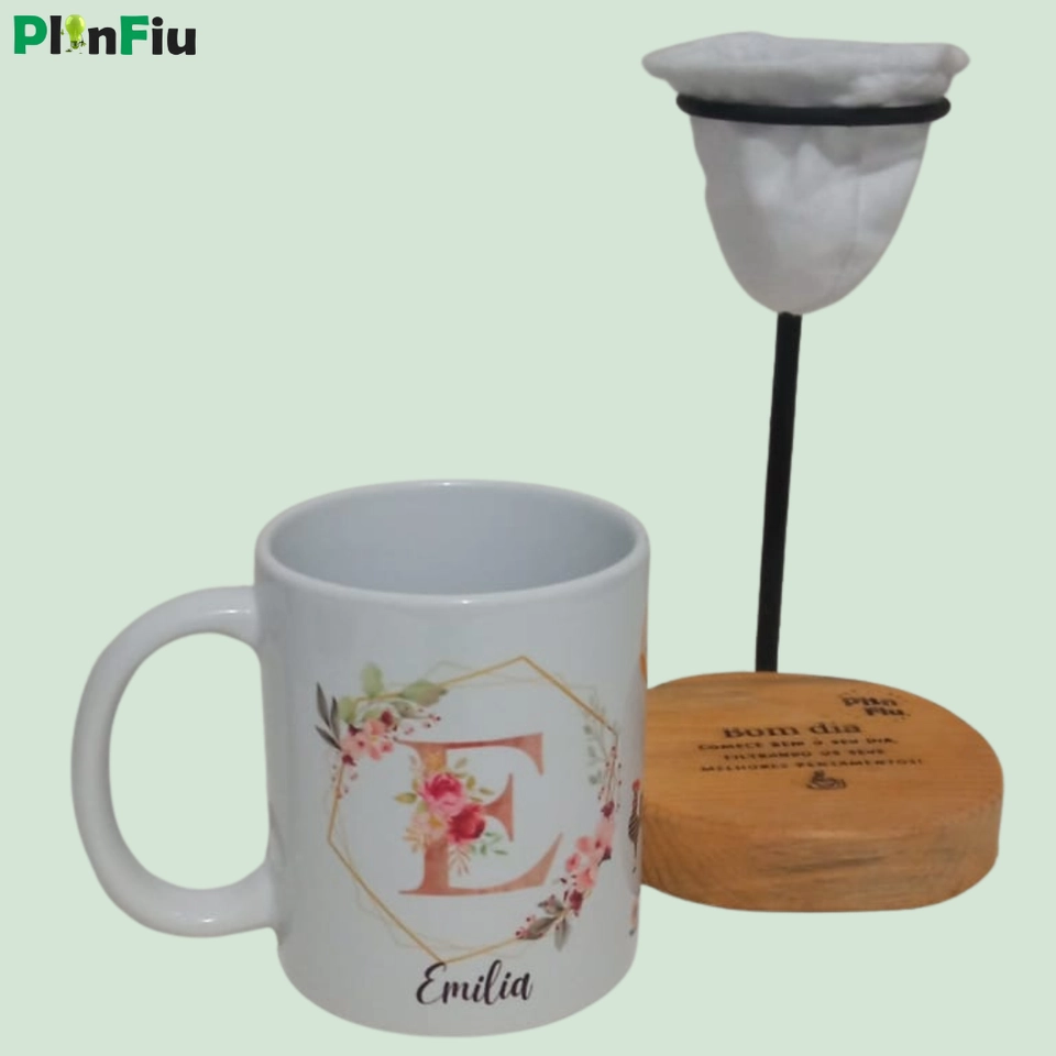 Caneca personalizada  + mini coador - Gostos e Preferências 