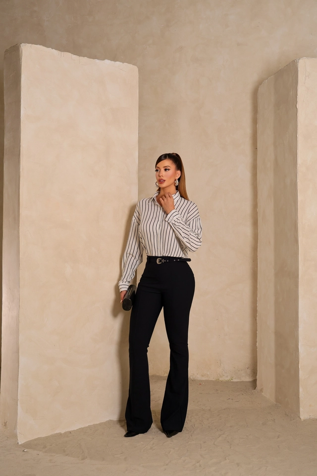 Calça Flare Layse com cinto  - 6
