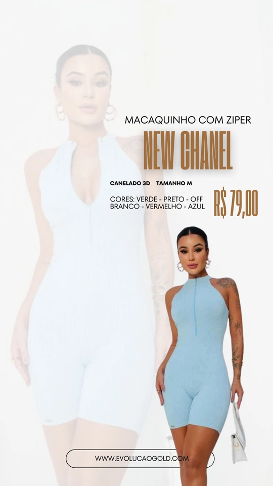 Macaquinho com zíper Blue 