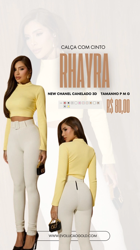 Calça com cinto Rhayra 