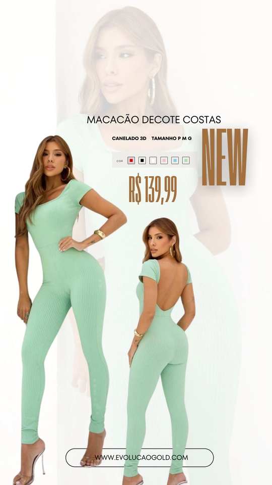 Macacão New Decote nas costas  - 1