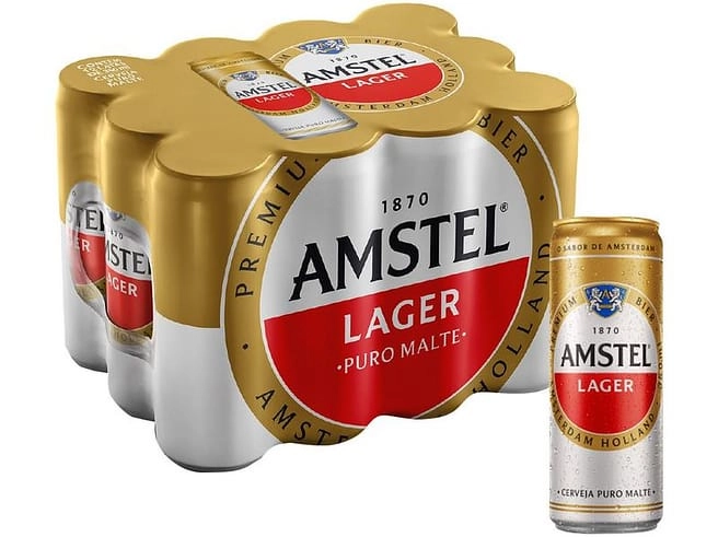 Caixa Cerveja Amstel Lager Puro Malte 12 Unidades - Lata 350ml