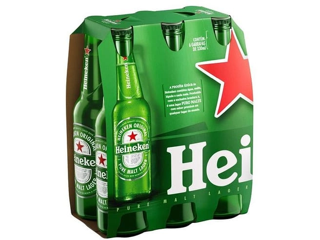 Peck Long Neck Cerveja Heineken Premium Puro Malte Lager - Pilsen 6 Garrafas 330ml - 1