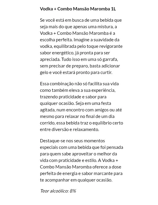 Mansão Maromba Vodka  1L - 2
