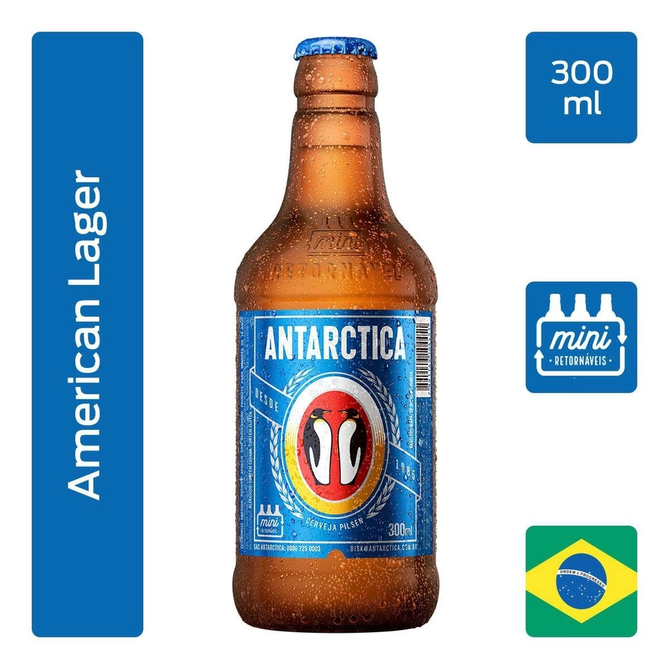Cerveja Antártica Retornável 300 ml 