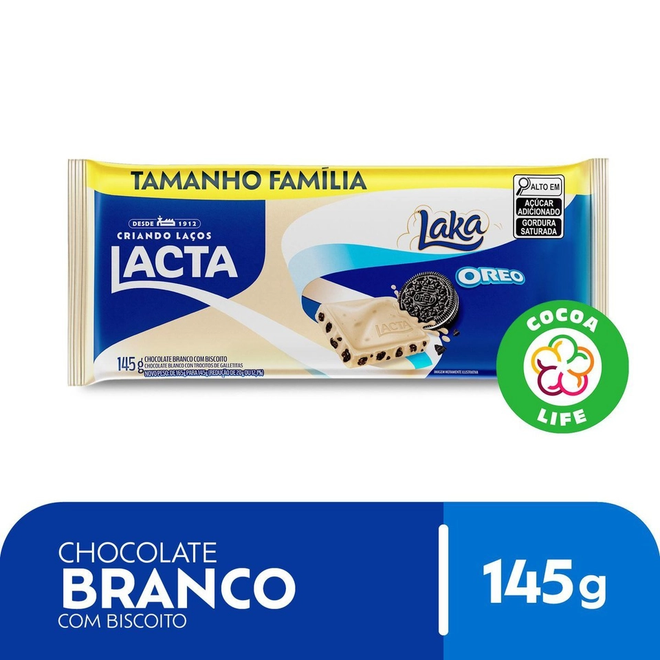 Chocolate Lacta Laka Oreo 145g - 1