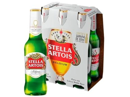 Stella Artois Long Neck 6 Unidades 330 ml - 1