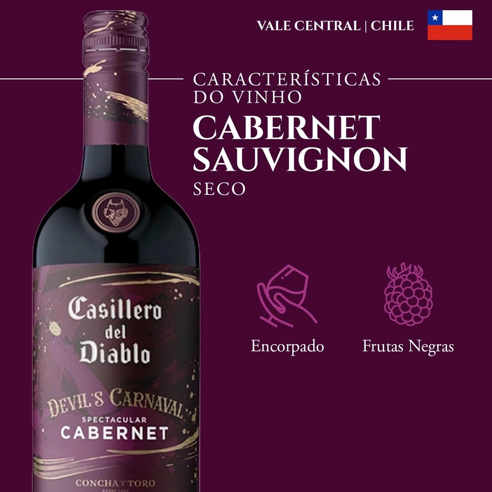 Casillero Del Diabo Vinho Cabernet Sauvignon 750 ml  - 3