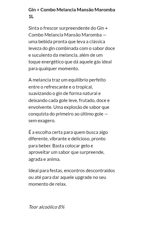 Mansão Maromba Gin Melância 1L - 2