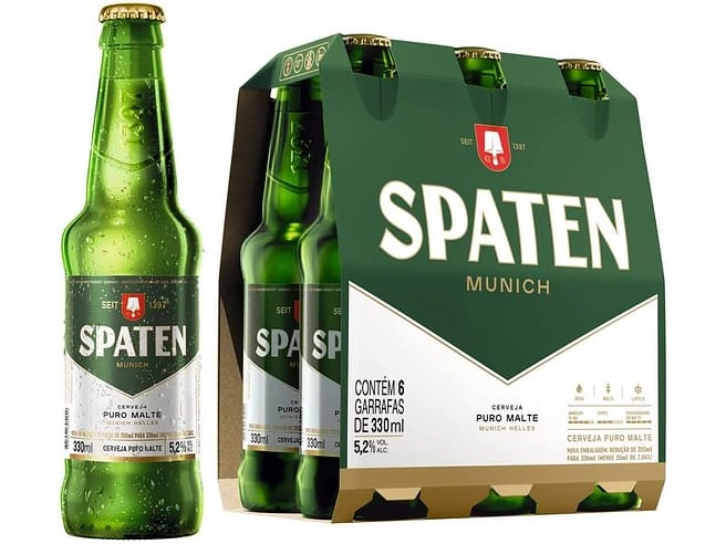 Peck Long Neck Cerveja Spaten Munich 6 Garrafas 330ml - 1