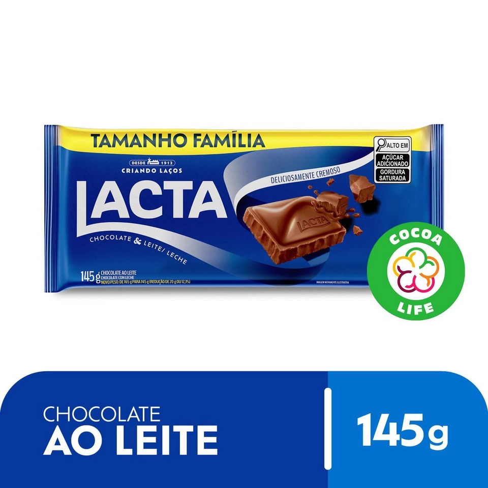 Chocolate Lacta Ao Leite 145g 