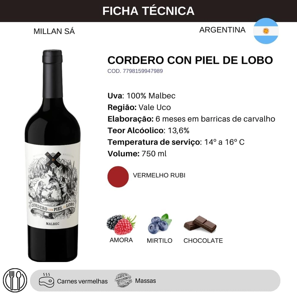 Cordero Con Piel Del Lobo 760 ml  - 2