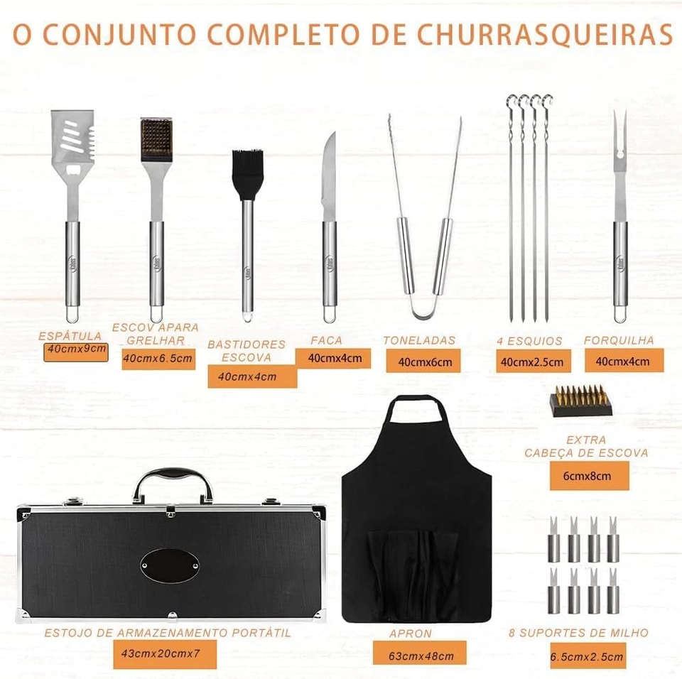 Kit Churrasco Estojo  - 2