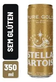CERVEJA STELLA ARTOIS PURE GOLD LATA 350 ML
