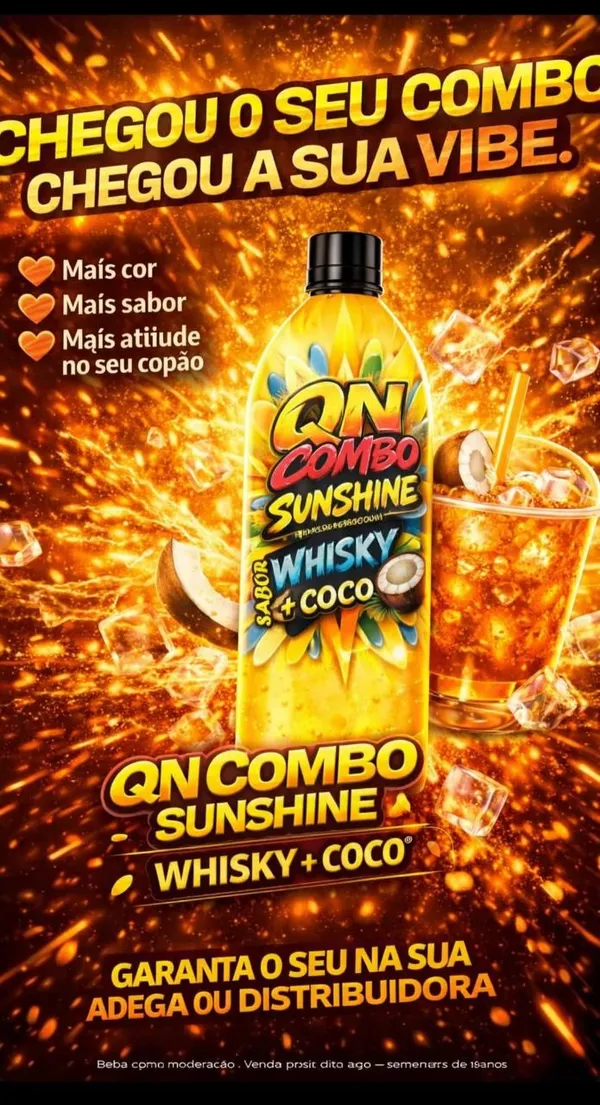 FARDO SANSHINE WHISKY + COCO 6 UNIDADES 1L (PAGAMENTO SOMENTE A VISTA OU PIX) 