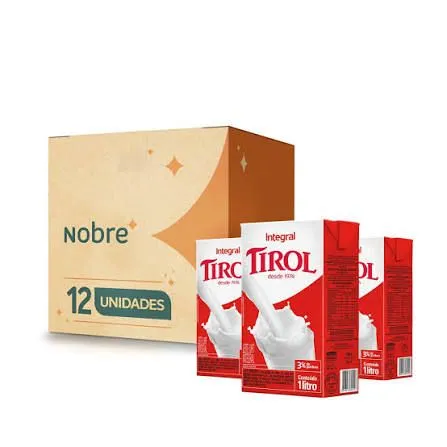 CX LEITE TIROL 12 UNIDADES 1L (PAGAMENTO DINHEIRO OU PIX)
