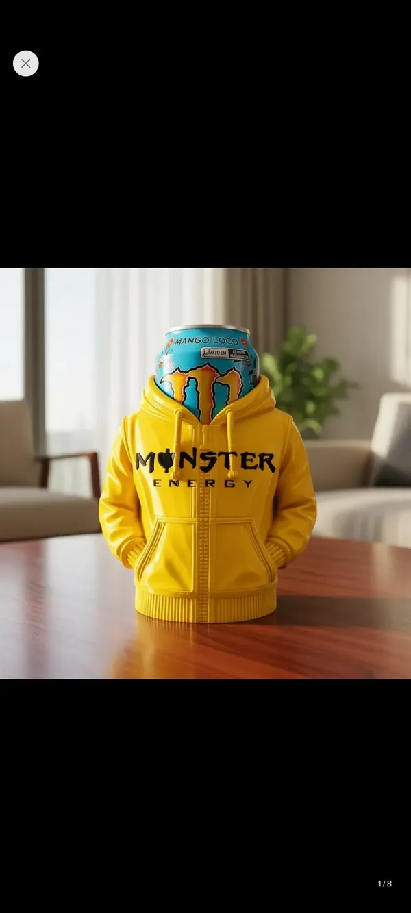 Caneca Personalizada Monster + 1 Lata de Monster 473 ml 