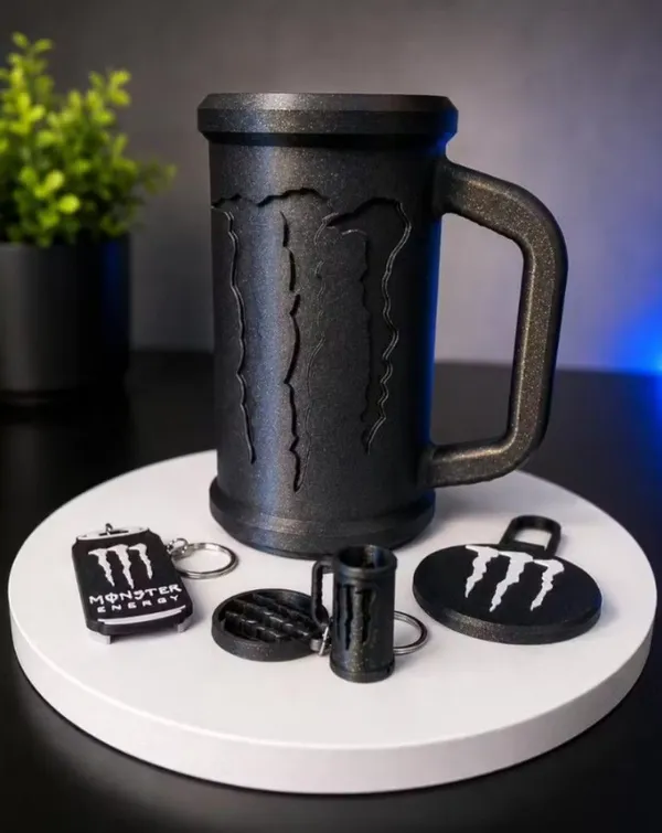 Caneca Personalizada Monster + 1 Lata de Monster 473 ml 