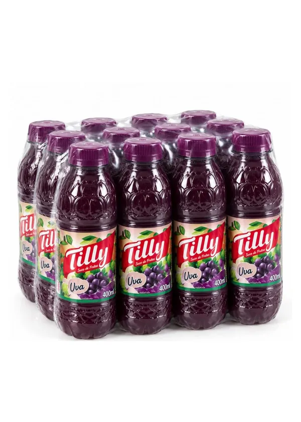 Fardo Suco Tilly Sabor Uva 12 Unidades 400 ml ( PAGAMENTO DINHEIRO OU PIX) 