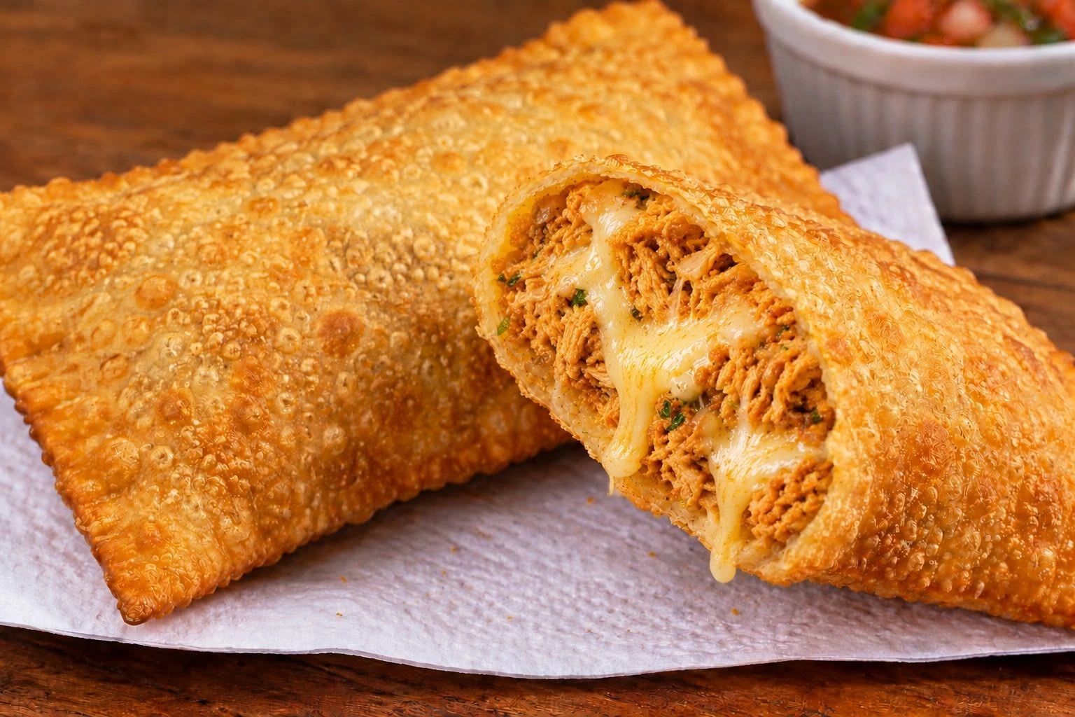 PASTEL DE FRANGO COM QUEIJO - 1
