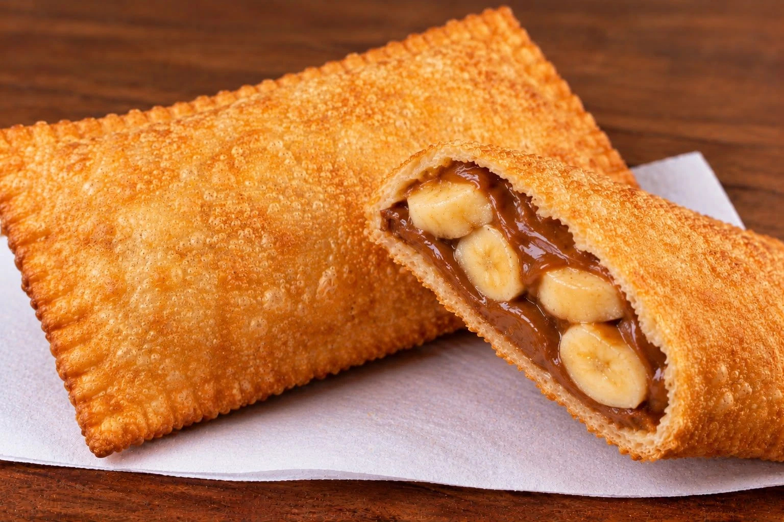 PASTEL DE BANANA COM DOCE DE LEITE - 1