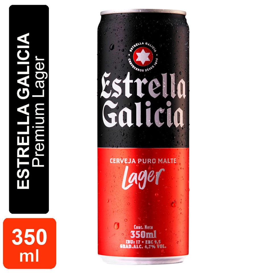 Cerveja Stella Galícia Lager Lata 350 ml - 1