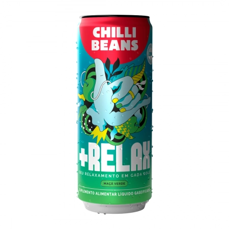 Bebida Chilli Beans + Relax Sabor Maçã Verde Lata 310ml - 1