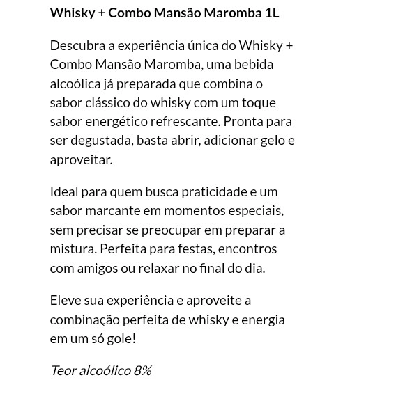 Mansão Maromba Whisky 1L - 2