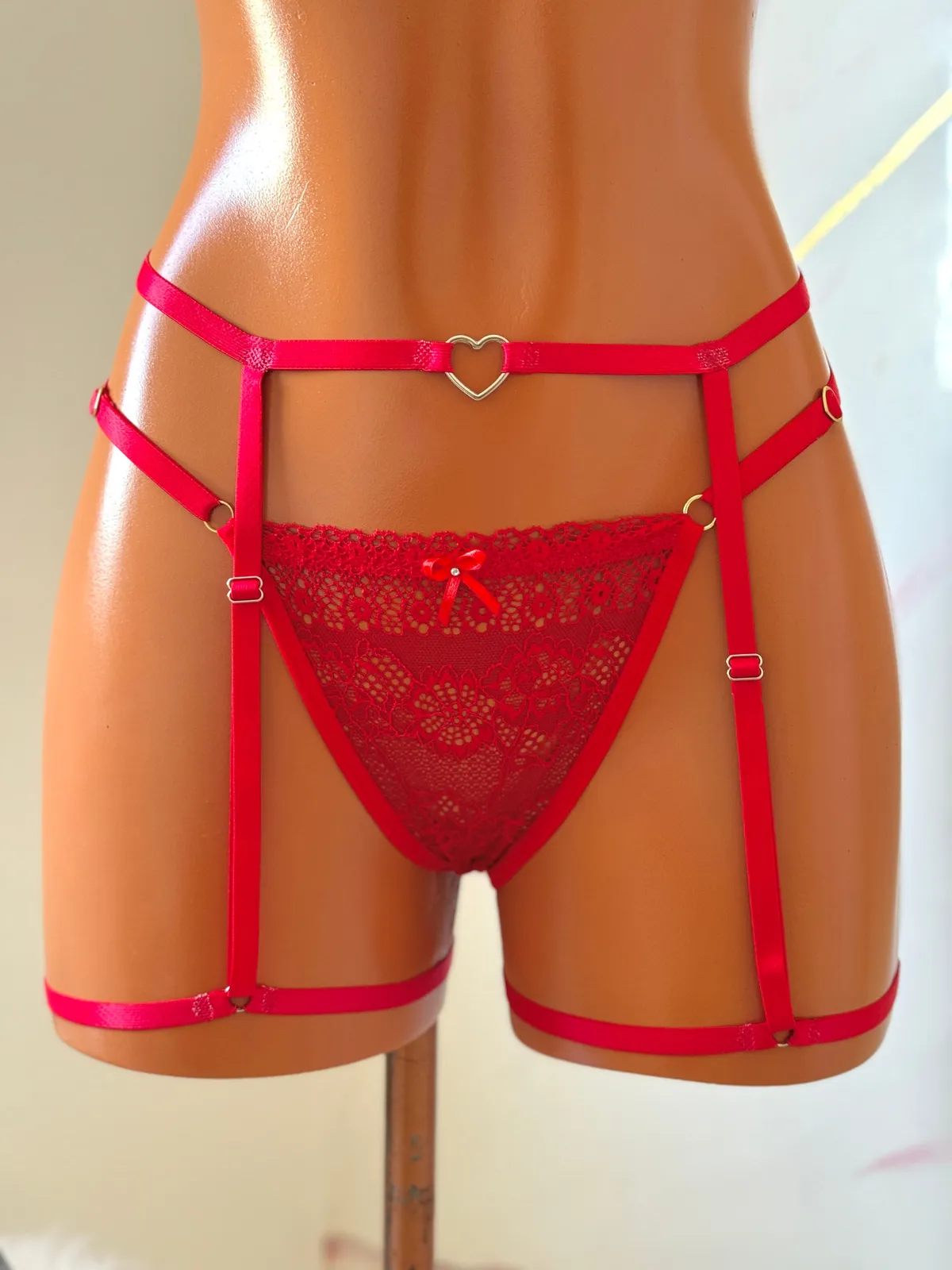 Cinta Liga Coração Vermelho - 2