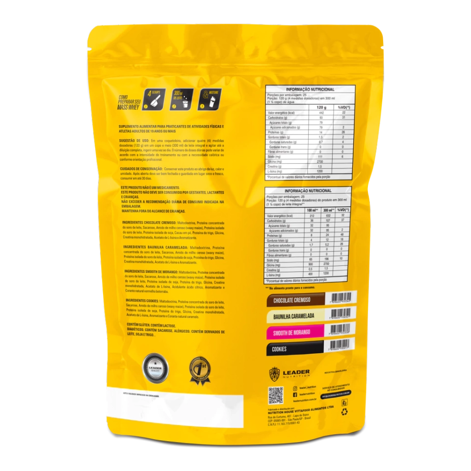 Mass Whey Predator (3kg) Leader Nutrition  - imagem 5