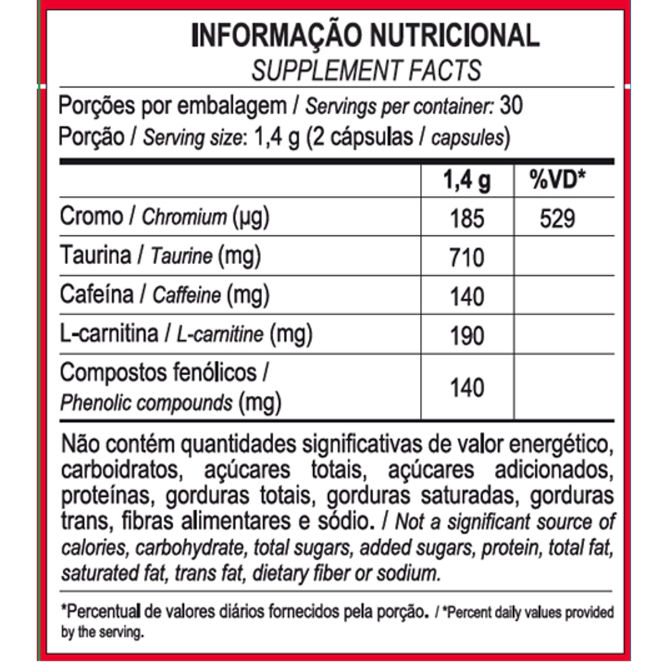 Shot Thermo Max 60 Cáps - Max TitaniumCafeína, Taurina, L-Carnitina e Extrato de cacau - imagem 3