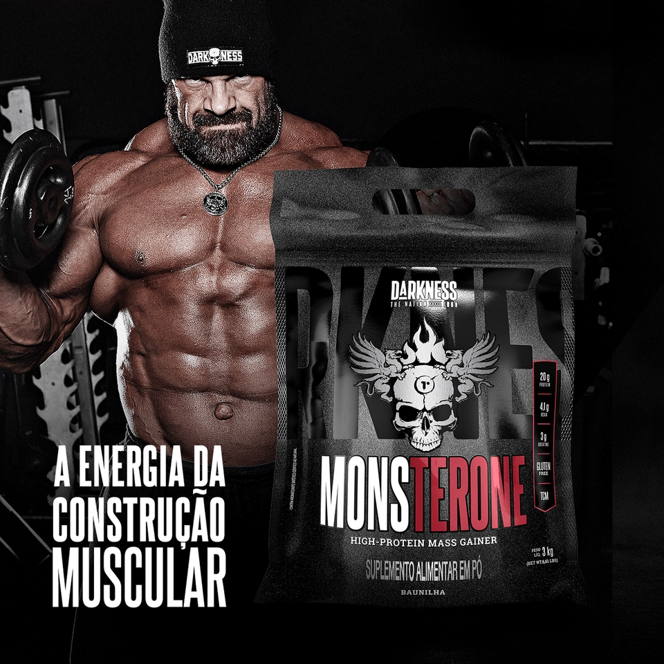 Monsterone hipercalórico 3kg Darkness   - imagem 3