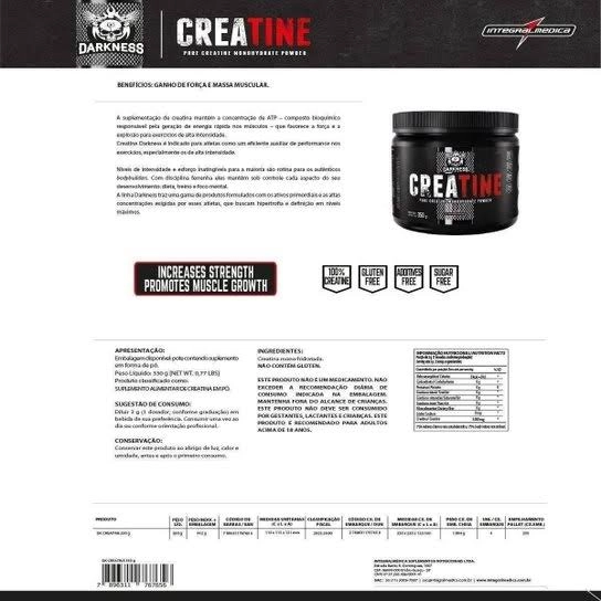 Creatina 300g pura Darkness/ Integralmedica  - 4