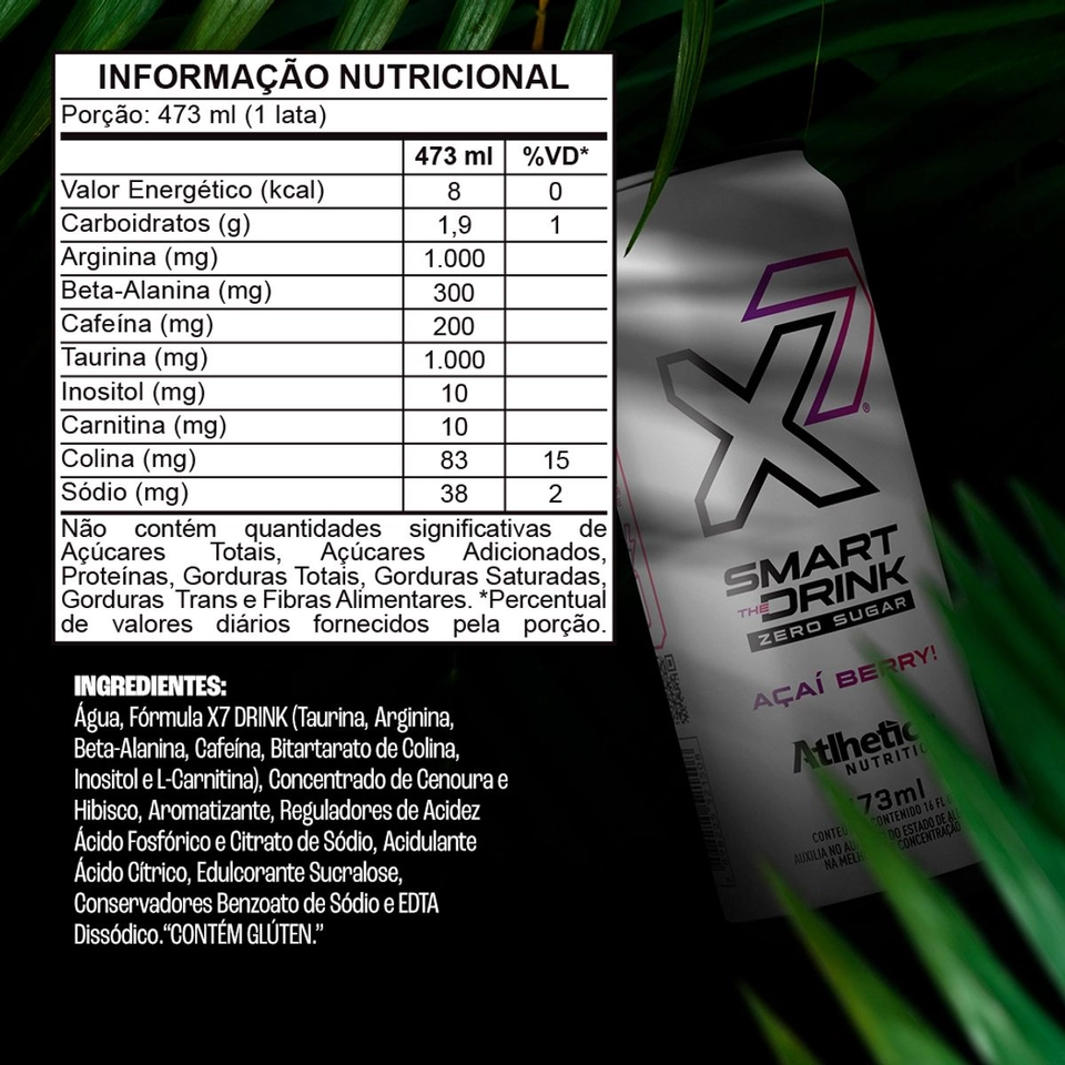 Energético X7 Smart The Drink 473ml

Athletica Nutrition  - 8