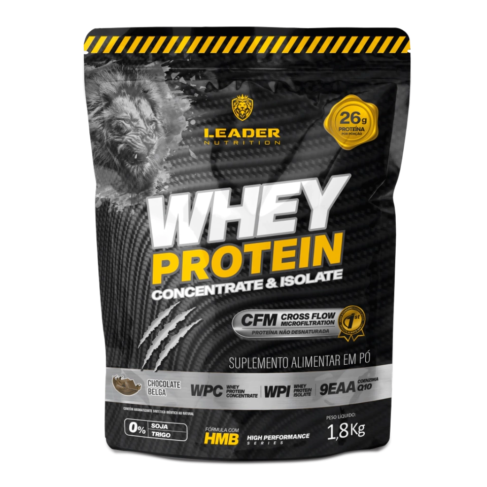 Whey Protein Concentrate  Isolate (1,8kg) Leader Nutrition - imagem 1