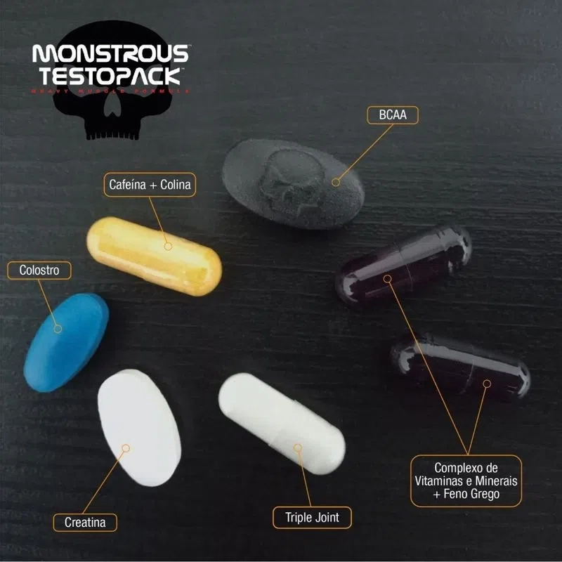 MONSTROUS TESTOPACK 30 PACKS BLACK SKULL - imagem 3