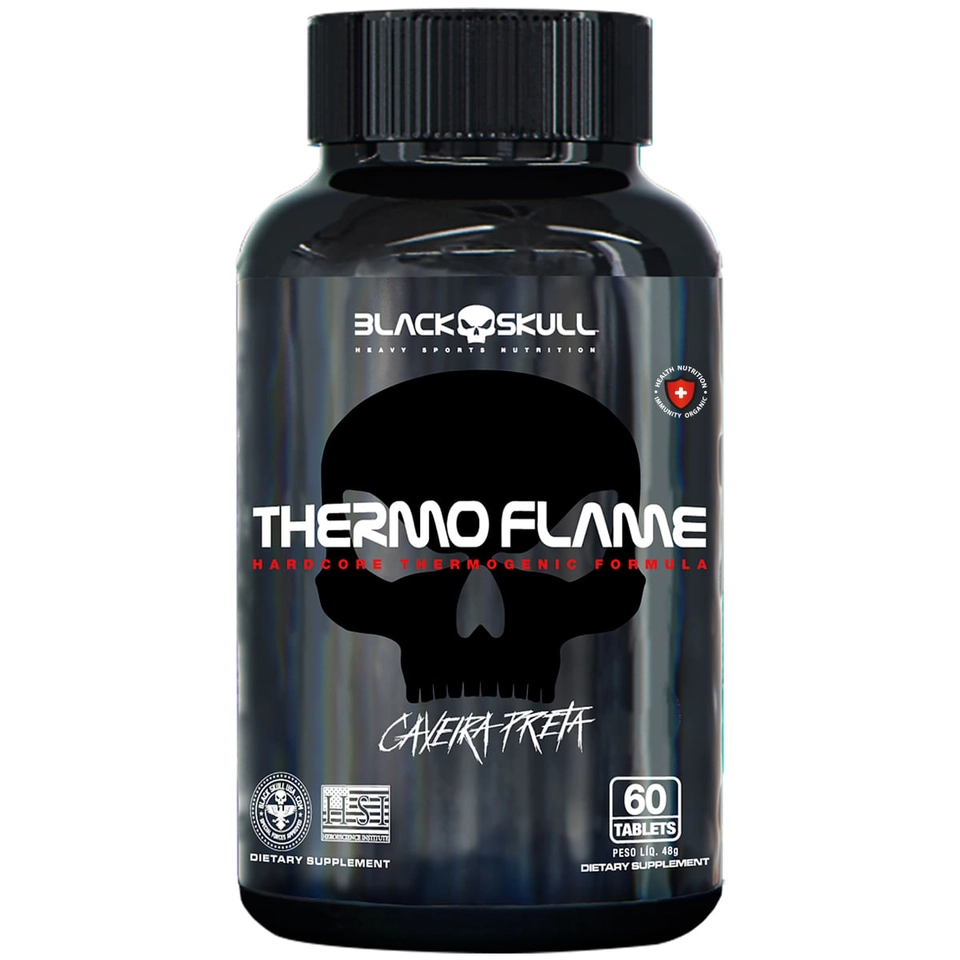 TERMOGÊNICO THERMO FLAME - 60 TABLETES BLACK SKULL - imagem 1