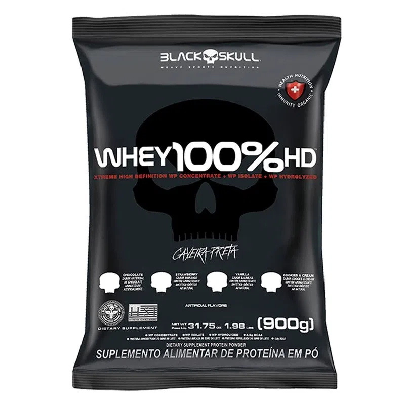 WHEY 100% HD 900G- BLACK SKULL - 1