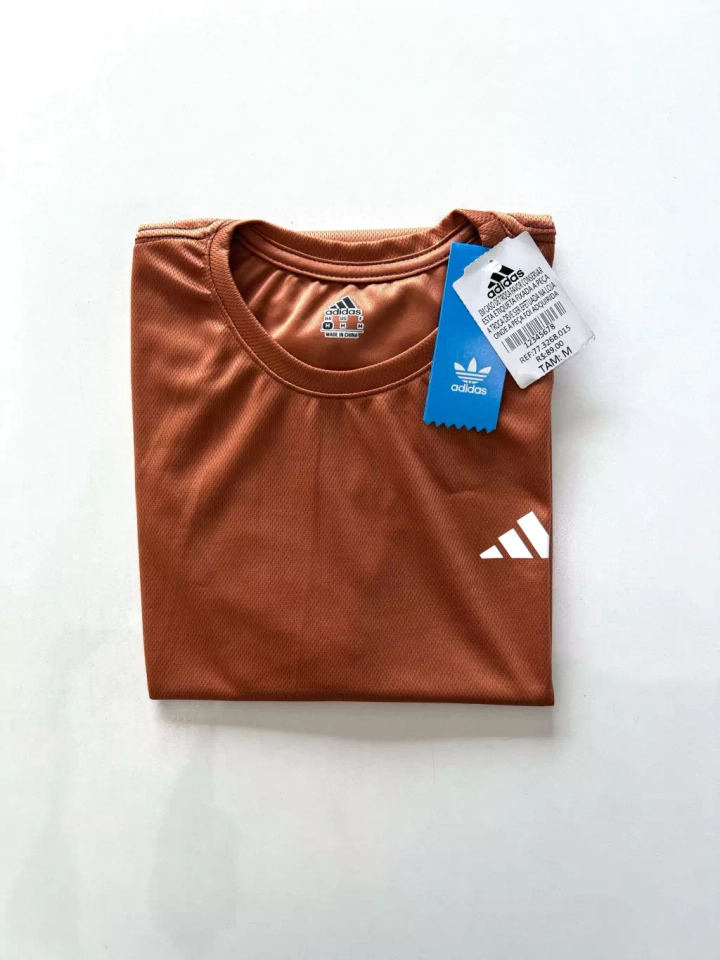 Camisa Dri Fit Adidas Básica - Marrom - imagem 1