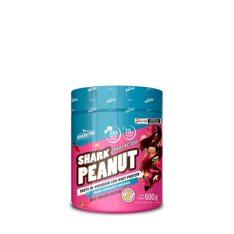 Shark Peanut Zero Lactose - 600g - Shark Pro - imagem 2