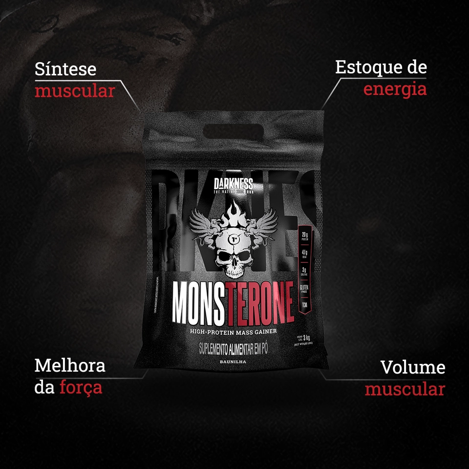 Monsterone hipercalórico 3kg Darkness   - imagem 4