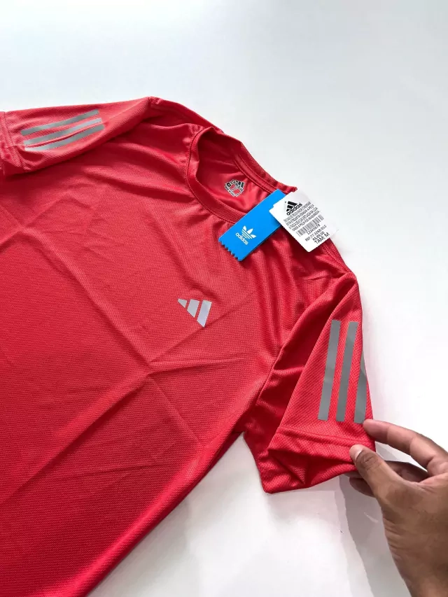 Camisa Adidas 3 Listras Refletiva - Vermelha - imagem 2