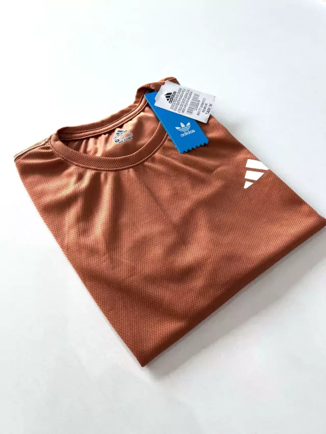 Camisa Dri Fit Adidas Básica - Marrom - imagem 4