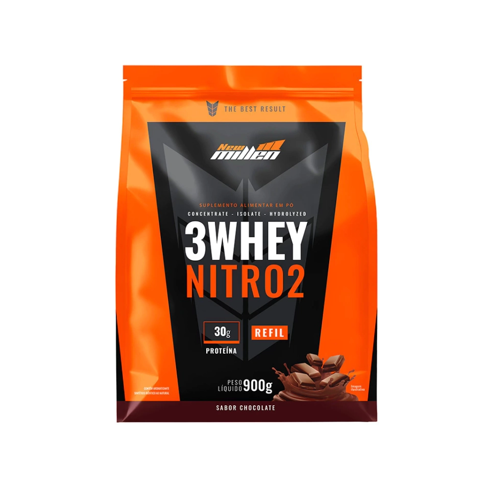 3 WHEY NITRO – REFIL DE 900G New Millen - imagem 3