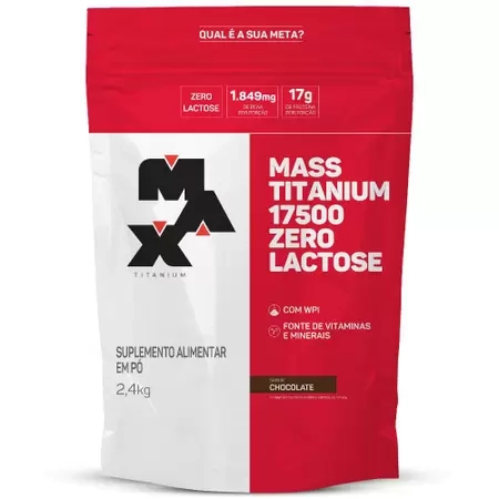 Mass Titanium 17500 ZERO LACTOSE 2,4kg - Max Titanium - imagem 1